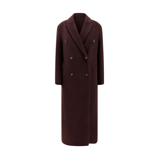 Brunello Cucinelli Bordeaux Cashmere Coat