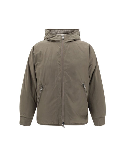 Brunello Cucinelli Brown Fleece Wool Coat