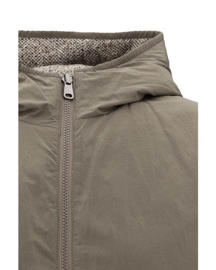 Brunello Cucinelli Brown Fleece Wool Coat