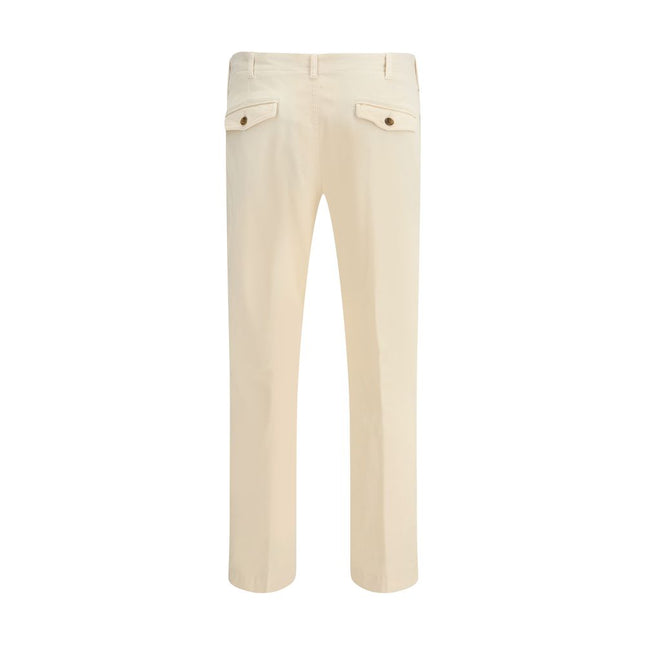 Germano Cream Cotton Casual Pants