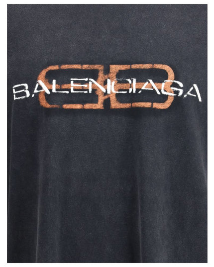 Balenciaga Gray Cotton T-Shirt