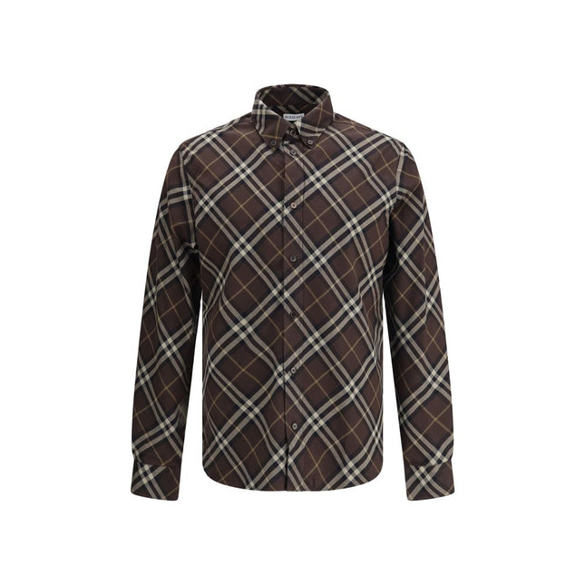 Burberry Brown Cotton Pattern Shirt