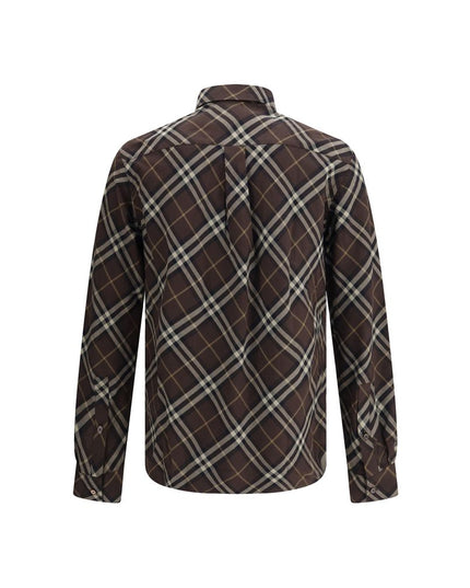 Burberry Brown Cotton Pattern Shirt