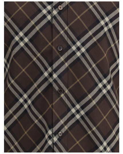 Burberry Brown Cotton Pattern Shirt