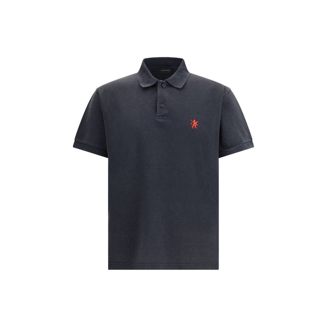 Balenciaga Black Cotton Polo Shirt