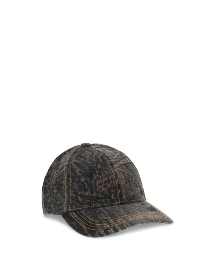 Ganni Gray Cotton Cap (Baseball Hat)