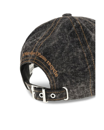Ganni Gray Cotton Cap (Baseball Hat)