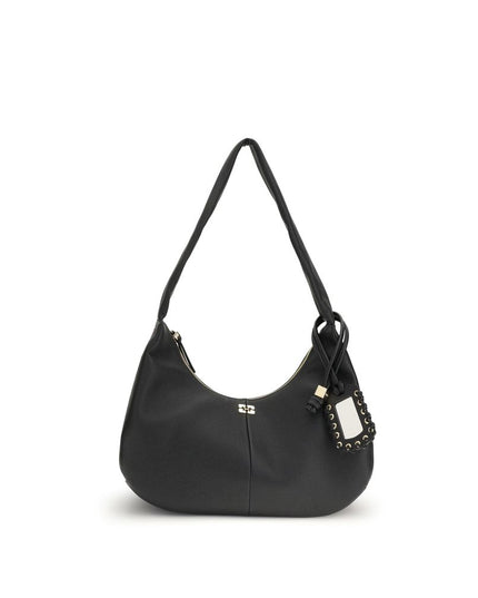 Ganni Black Recycled Polyester Shoulder Bag