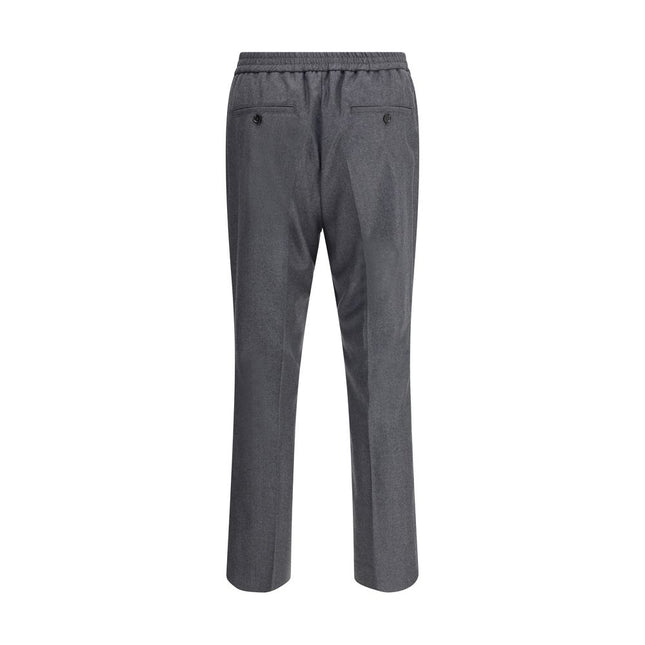 Ami Paris Gray Fleece Wool Casual Pants