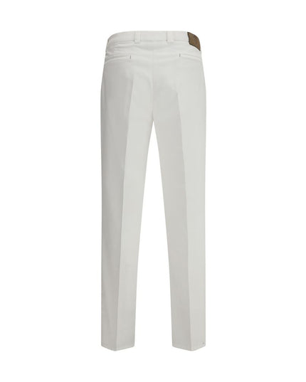 Brunello Cucinelli White Cotton Casual Pants