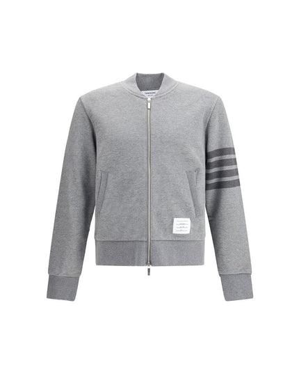 Thom Browne Gray Cotton Sweatshirt