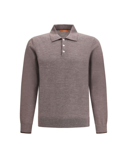 Cruna Knitted Long Sleeved Polo Shirt