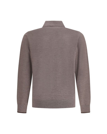 Cruna Knitted Long Sleeved Polo Shirt