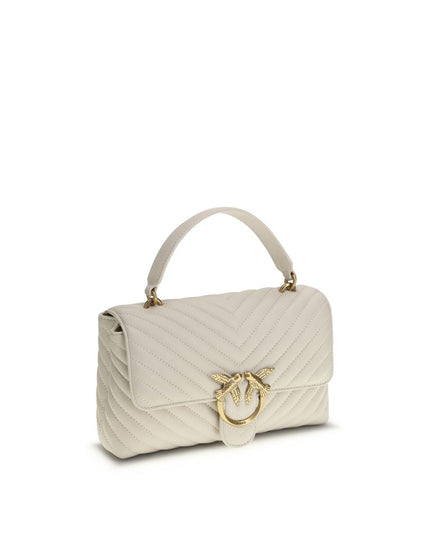 PINKO Cream Calf Leather Bos Taurus Wallet