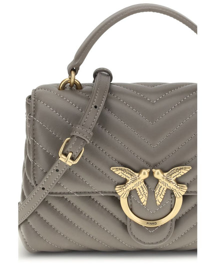 PINKO Gray Calf Leather Bos Taurus Wallet