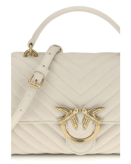 PINKO White Calf Leather Bos Taurus Wallet