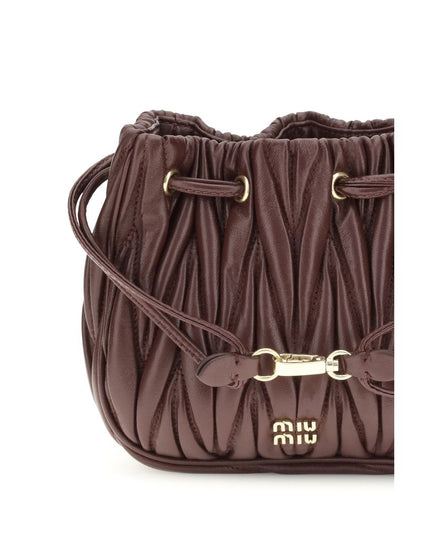 Miu Miu Bordeaux Calf Leather Bos Taurus Wallet