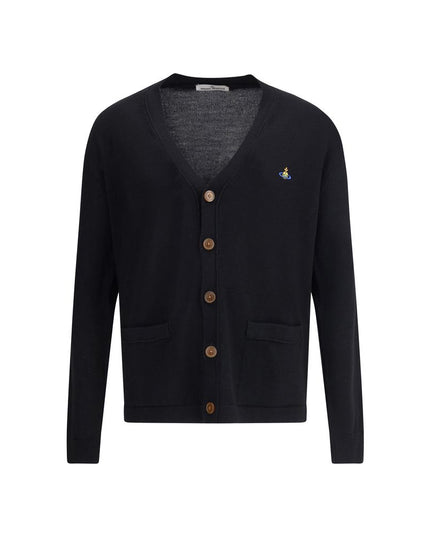 Vivienne Westwood Black Fleece Wool Cardigan