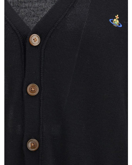 Vivienne Westwood Black Fleece Wool Cardigan