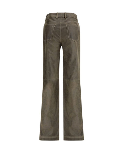 Etro Brown Leather Pants