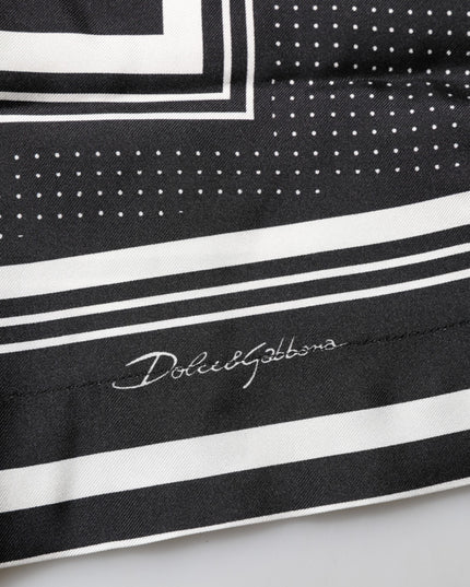 Dolce & Gabbana Black White StripeDot Print Casual Polo Shirt
