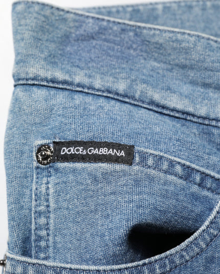 Dolce & Gabbana Blue Cotton Stretch Slim Fit Men Denim Jeans
