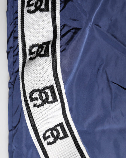 Dolce & Gabbana Blue Nylon Straight Jogger Sweatpants Pants