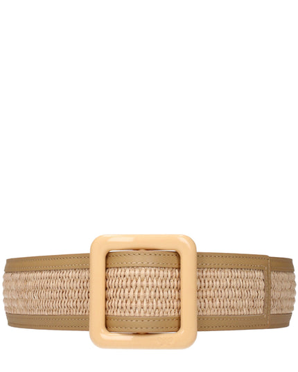 Max Mara Beige Raffia Belt