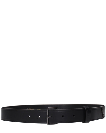 Max Mara Black Leather Regular Belt