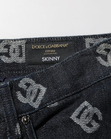 Dolce & Gabbana Black DG Monogram Cotton Skinny Denim Jeans