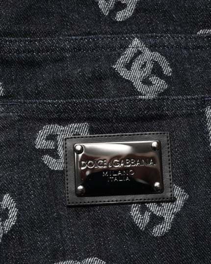 Dolce & Gabbana Black DG Monogram Cotton Skinny Denim Jeans