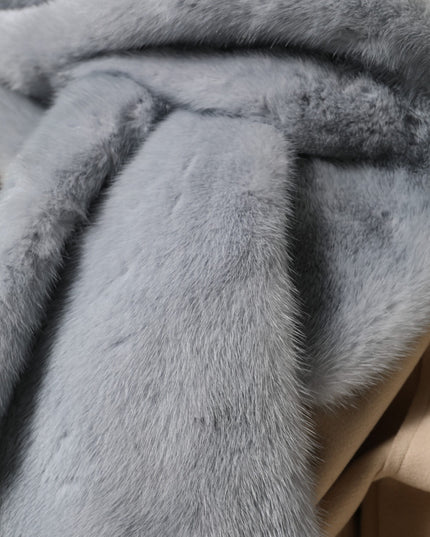 Dolce & Gabbana Powder Blue Mink Fur Neck Warmer Scarf