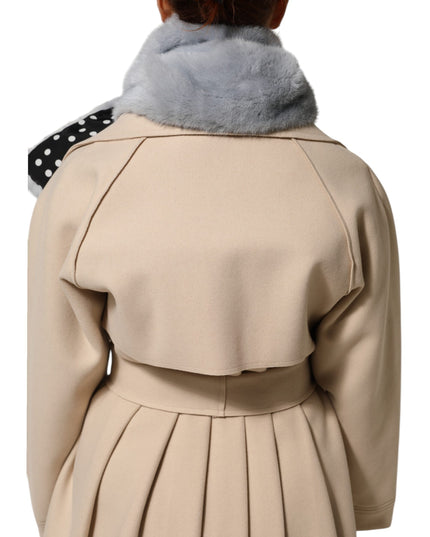 Dolce & Gabbana Powder Blue Mink Fur Neck Warmer Scarf