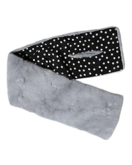 Dolce & Gabbana Powder Blue Mink Fur Neck Warmer Scarf
