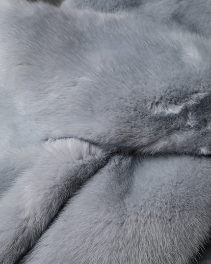 Dolce & Gabbana Powder Blue Mink Fur Neck Warmer Scarf