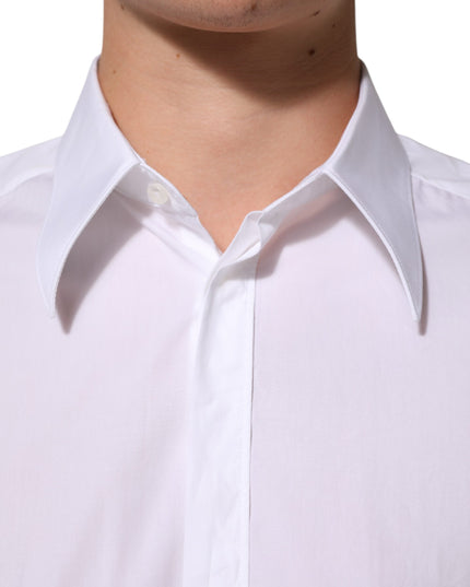 Dolce & Gabbana White Cotton MARTINI Men Formal Dress Shirt
