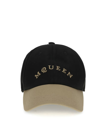 Alexander McQueen Black Cotton Cap (Baseball Hat)