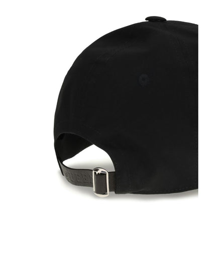 Alexander McQueen Black Cotton Cap (Baseball Hat)