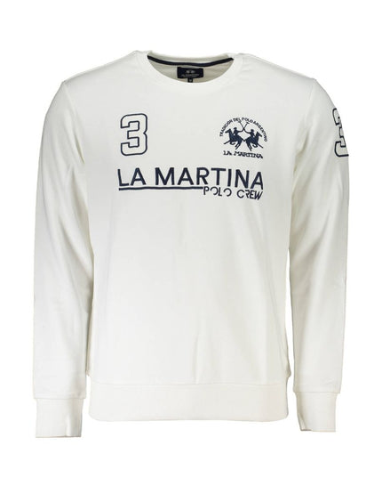 La Martina White Cotton Men's Sweater