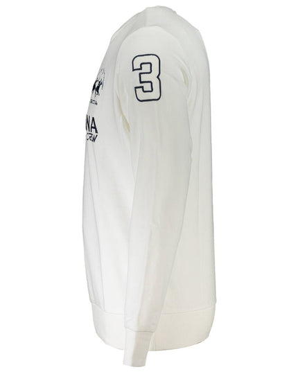 La Martina White Cotton Men's Sweater