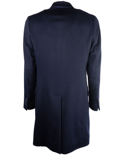 Made in Italy Blue Cashmere Men Jacket