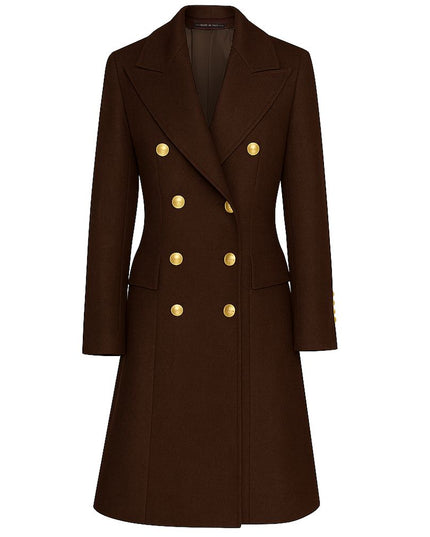 Made in Italy Brown Wool Women Coat