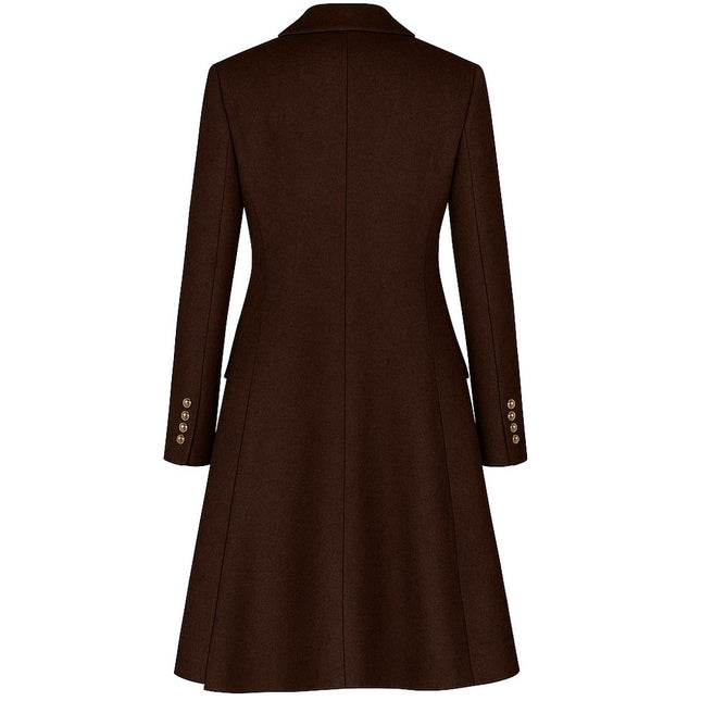 Made in Italy Brown Wool Women Coat