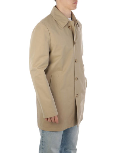 Aquascutum Beige Cotton Men Trench Coat