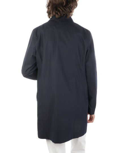 Aquascutum Blue Cotton Men's Raincoat