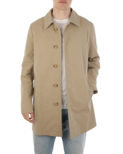 Aquascutum Beige Cotton Men Trench Coat