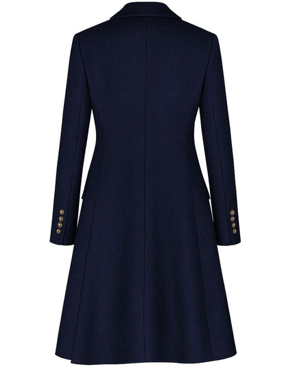 Made in Italy Blue Wool Women Coat