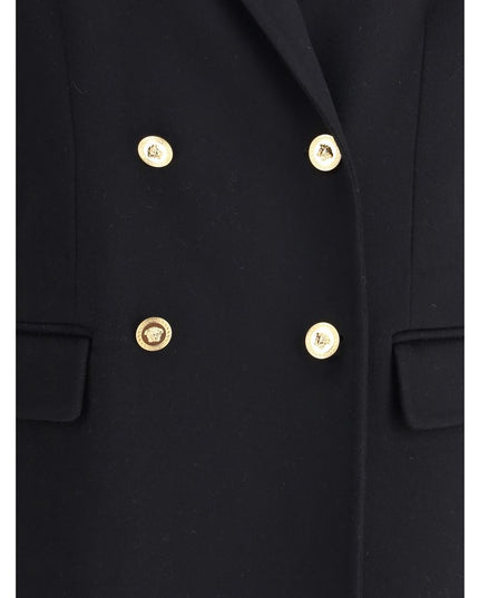 Versace Black Cashmere Coat