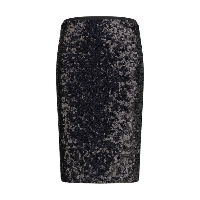 PINKO Black Polyester Midi Skirt