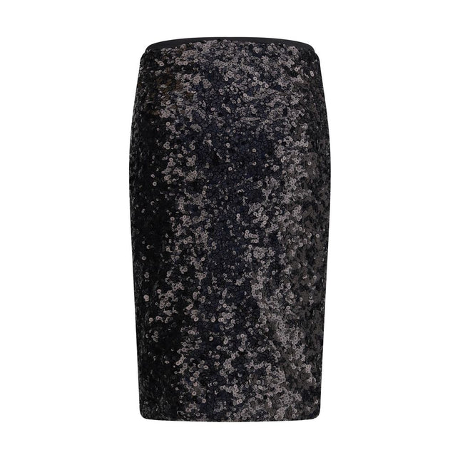 PINKO Black Polyester Midi Skirt